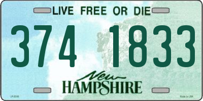 NH license plate 3741833