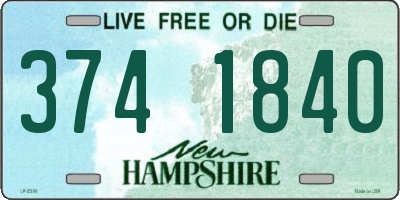 NH license plate 3741840