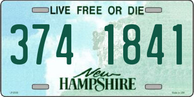 NH license plate 3741841
