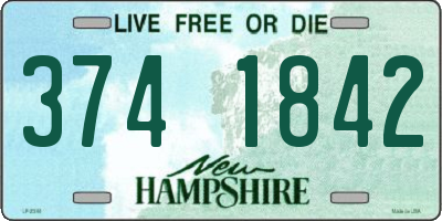 NH license plate 3741842