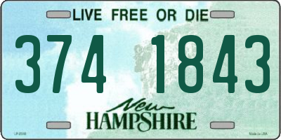 NH license plate 3741843