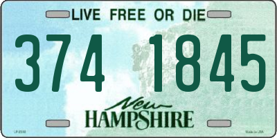 NH license plate 3741845