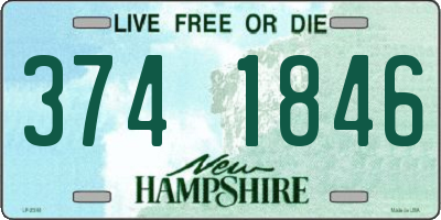 NH license plate 3741846