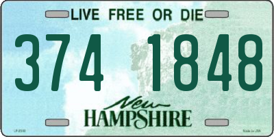 NH license plate 3741848