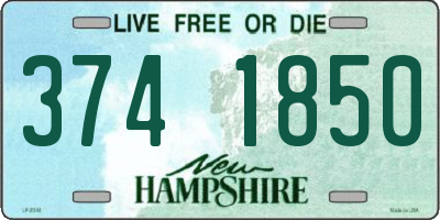 NH license plate 3741850