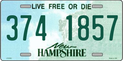 NH license plate 3741857