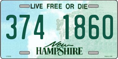 NH license plate 3741860