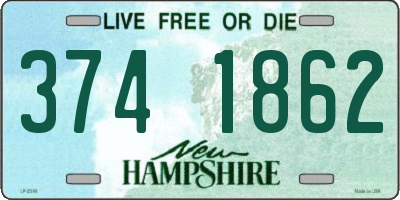 NH license plate 3741862