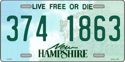 NH license plate 3741863