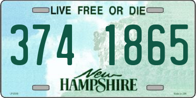 NH license plate 3741865