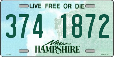 NH license plate 3741872