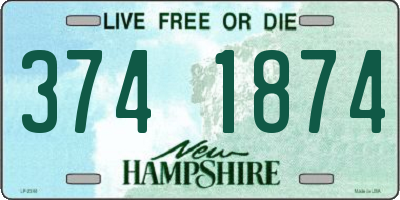 NH license plate 3741874