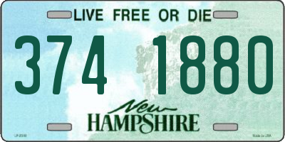 NH license plate 3741880