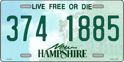 NH license plate 3741885