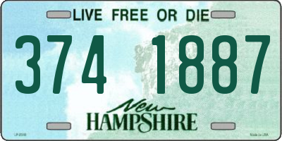 NH license plate 3741887