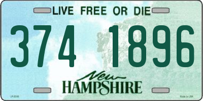 NH license plate 3741896