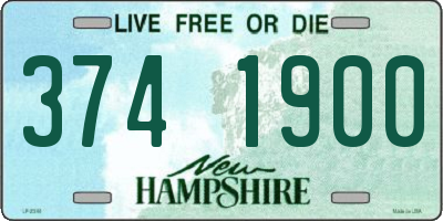 NH license plate 3741900