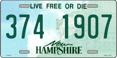 NH license plate 3741907