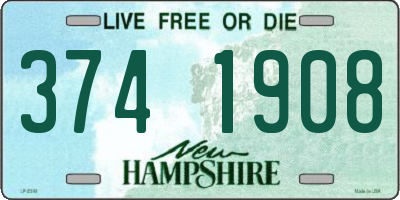 NH license plate 3741908