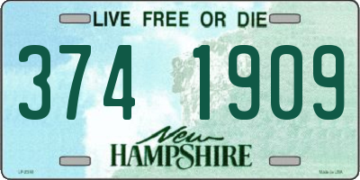 NH license plate 3741909