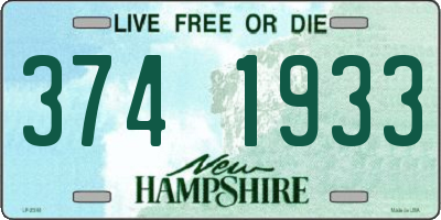 NH license plate 3741933
