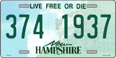 NH license plate 3741937
