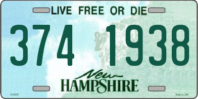 NH license plate 3741938