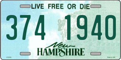 NH license plate 3741940