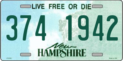 NH license plate 3741942