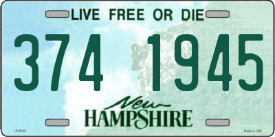 NH license plate 3741945