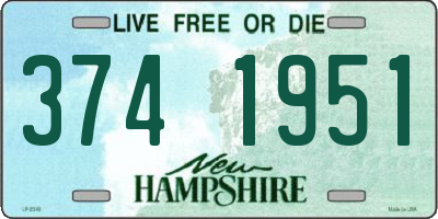 NH license plate 3741951