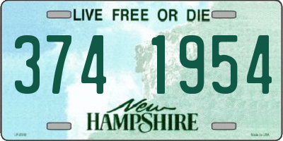 NH license plate 3741954