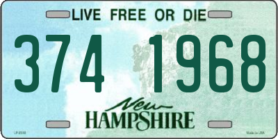 NH license plate 3741968