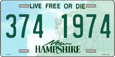 NH license plate 3741974