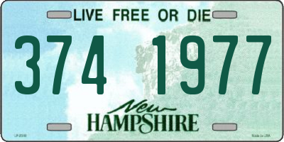 NH license plate 3741977