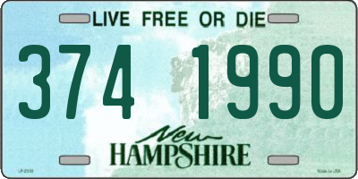 NH license plate 3741990