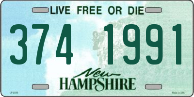 NH license plate 3741991