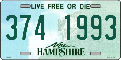 NH license plate 3741993