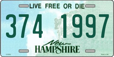 NH license plate 3741997
