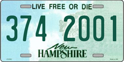 NH license plate 3742001