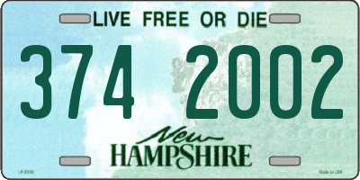 NH license plate 3742002