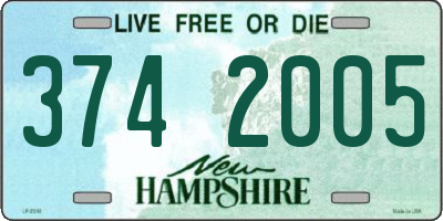 NH license plate 3742005