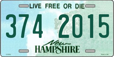 NH license plate 3742015