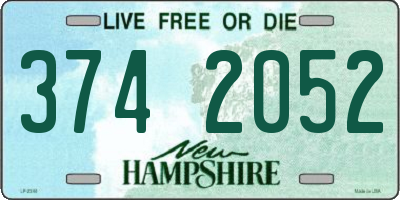 NH license plate 3742052