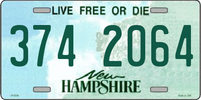NH license plate 3742064
