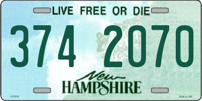 NH license plate 3742070