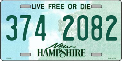 NH license plate 3742082