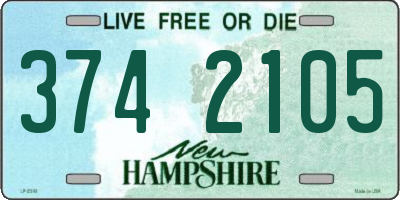 NH license plate 3742105