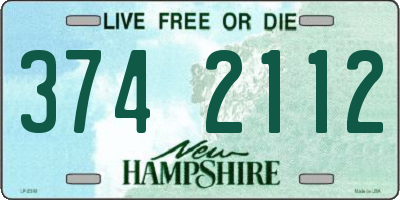 NH license plate 3742112