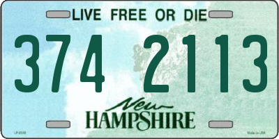 NH license plate 3742113